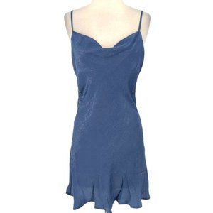 LLove Mini Slip Dress Steel Blue Size Medium NWT